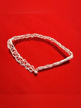 90’s white Stretch Tattoo Choker Necklace retro Braided Choker